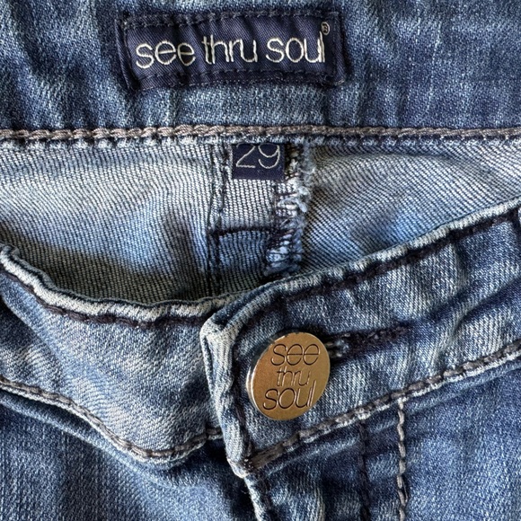 See Thru Soul Jean Shorts Women’s Size 29. Preowned/Good Condition. - Picture 3 of 6